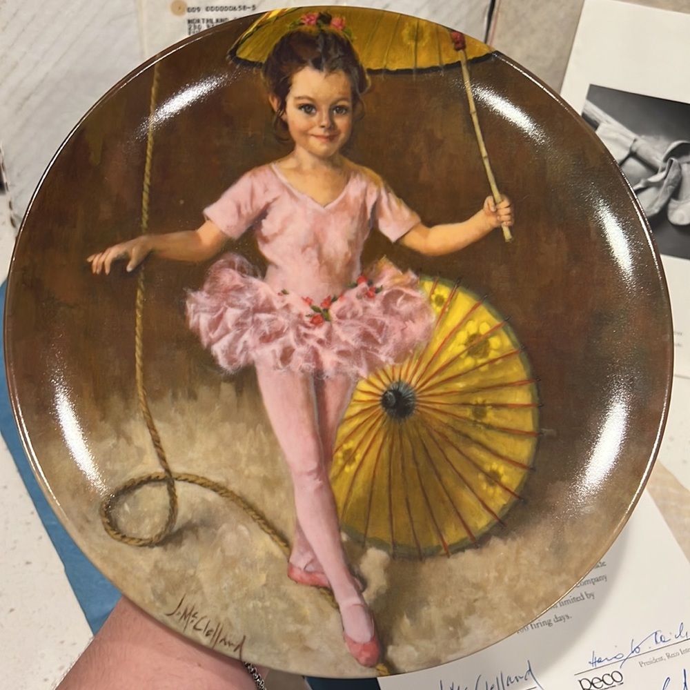 Vintage Reco Fine China Plate “Katie the Tightrope Walker” McClelland Collect